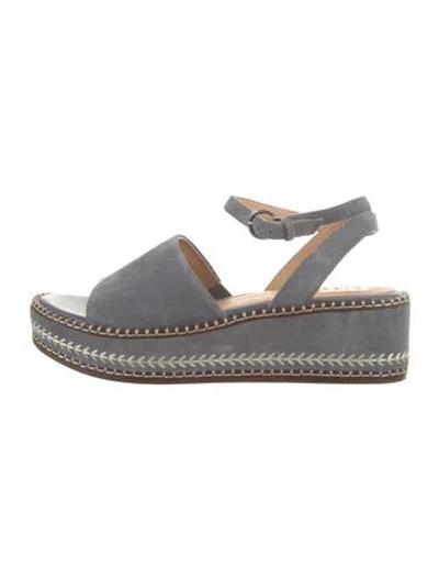 Pre-owned Frye Suede Sandals In Gray