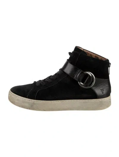 Pre-owned Frye Suede Sneakers In Black