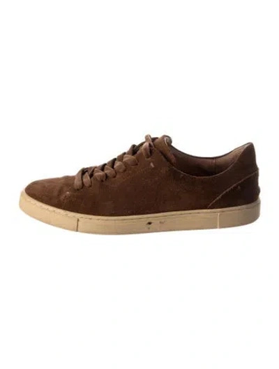 Pre-owned Frye Suede Sneakers In Brown
