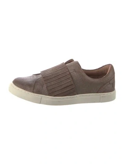 Pre-owned Frye Suede Sneakers In Brown