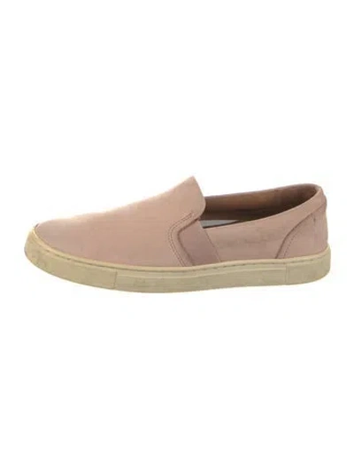 Pre-owned Frye Suede Sneakers In Neutrals/pink