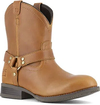 Pre-owned Frye Supply Women's Harness Steel Toe Pull On Work Boot Brown - Fr40602f, Brown