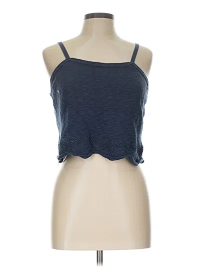 Pre-owned Frye Tank Top Blue Strapless Neckline Tops