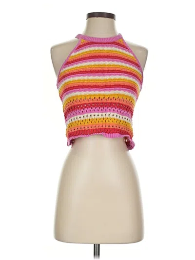 Pre-owned Frye Tank Top Pink Halter Neckline Tops