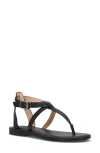Frye Taylor Calfskin Thong Sandals In Black