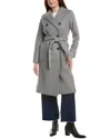 Frye Trench Coat In Gray