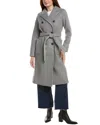 Frye Trench Coat In Gray