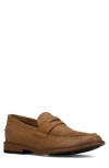 Frye Tyler Penny Loafer In Almond