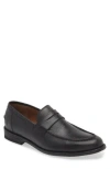 Frye Tyler Penny Loafer In Black Leather