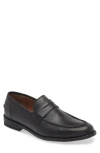 Frye Tyler Penny Loafer In Black Leather