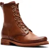 Frye Veronica Combat Boot In Caramel Leather