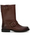 Frye Veronica Flex Leather Bootie In Brown