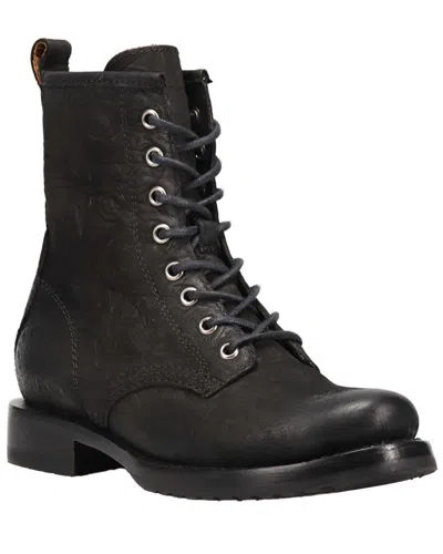 Frye Veronica Leather Combat Boot In Black