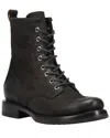 Frye Veronica Leather Combat Boot In Black