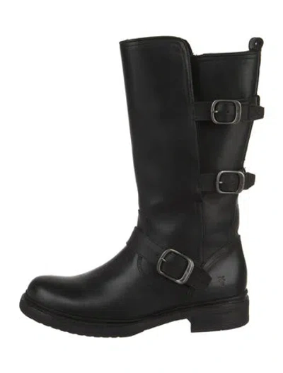 Pre-owned Frye Veronica Shearling Mid Boots. In Black
