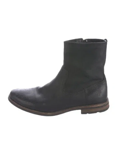 Pre-owned Frye Vintage Leather Boots In Black