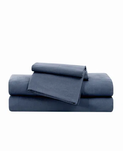 Frye Vintage Washed 140-thread Count Cotton 4-pc. Sheet Set, Queen In Blue