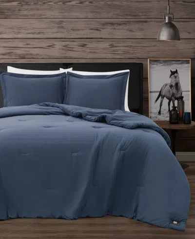 Frye Vintage Washed Cotton 3-pc. Comforter Set, Full/queen In Blue