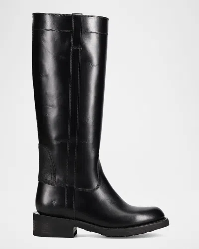 Frye Viv Tall Leather Riding Boots In Black