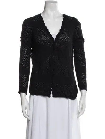 Pre-owned Frye V-neck Sweater In Black