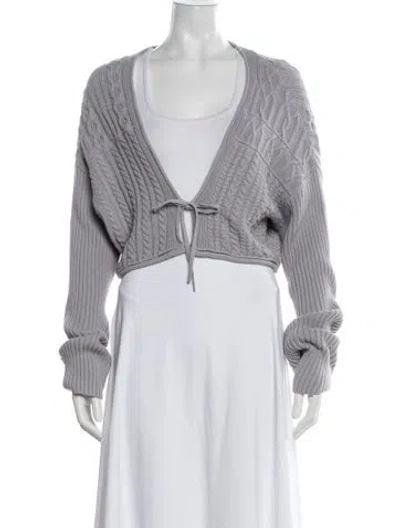 Pre-owned Frye V-neck Sweater In Grey