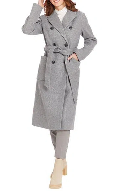 Frye Water Resistant Double Breasted Coat In Grey