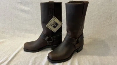 Pre-owned Frye W/box  12r Harness, Gaucho, Men's Size 8 Wide, 87350-6 In Brown