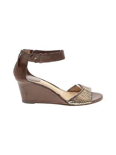 Pre-owned Frye Wedges In Brown