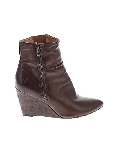 Pre-owned Frye Wedges In Brown