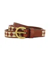 Frye Women's 20mm Beaded Leather Belt In Tan