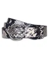 Frye Women's 25mm Snake Belt In Gray