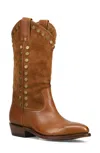 Frye Billy Studded Western Boot In Brown