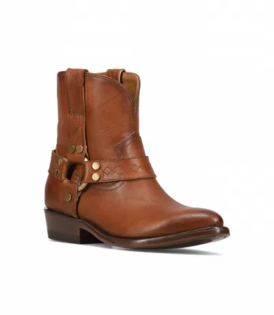FRYE WOMEN'S BILLY SHORT HARNESS BOOTS IN SADDLE
