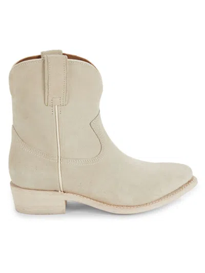 Frye Women's Billy Short Suede Boots In Ivory