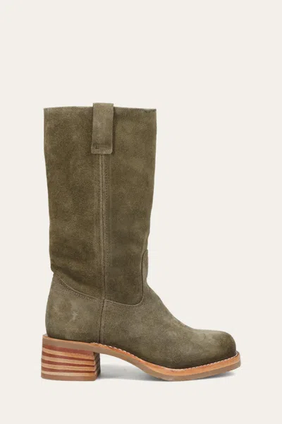Frye Campus 12in Suede Boot In Green