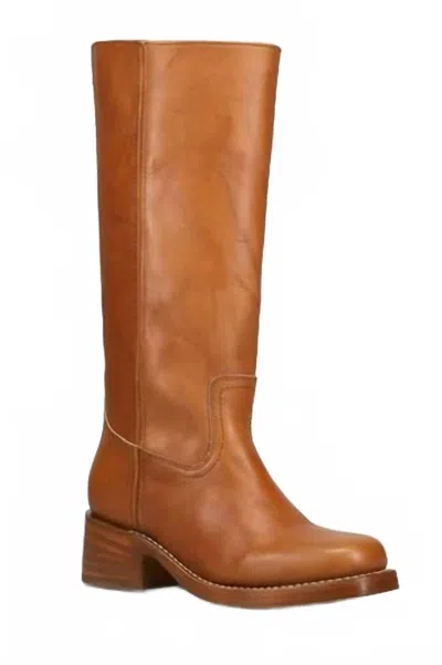 Frye Women's Campus 14l Heeled Boot In Saddle In Orange