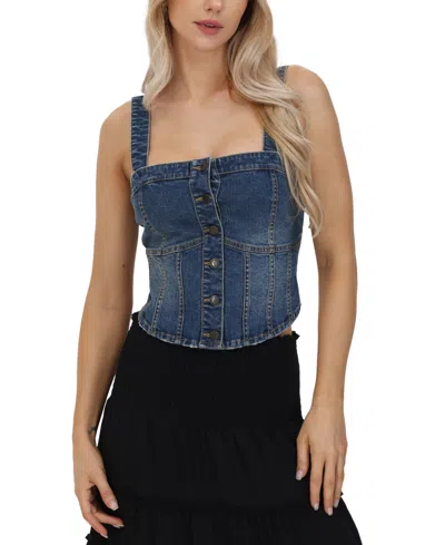 Frye Women's Denim Corset Top In Mustang Wa