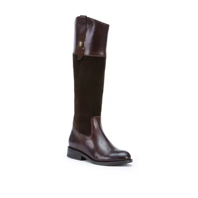 Frye Women's Jayden Button Tall Boots In Chocolate In Burgundy