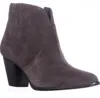 Frye Women's Jennifer Suede Western Ankle Bootie In Charcoal In Gray