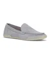 Frye Women's Melanie Skimmer Leather Suede Loafers In Gray