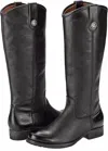 Frye Melissa Button Lug Double Sole Riding Boot In Black