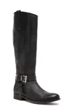 Frye Women's Melissa Knotted Tall Boot In Black Polished Stonewash In Black