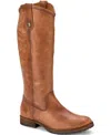 Frye Melissa Double Sole Button Lug Tall Leather Boot In Cognac Leather