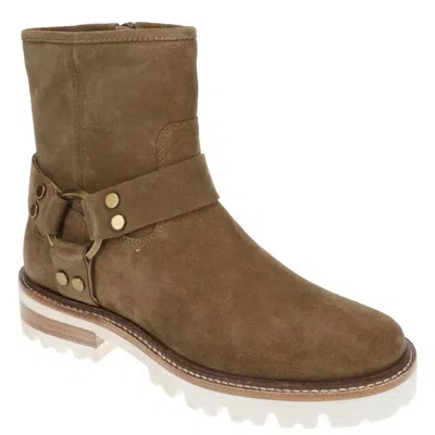 Frye Women's Olivia Harness Short Suede Comfort Boots In Almond In Brown