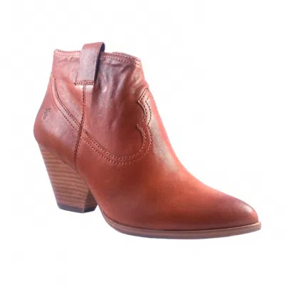 Frye Women's Reina Leather Ankle Boots In Cognac In Brown