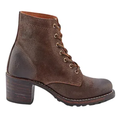 Frye Women's Sabrina 6g Lace Up Boots In Dark Brown