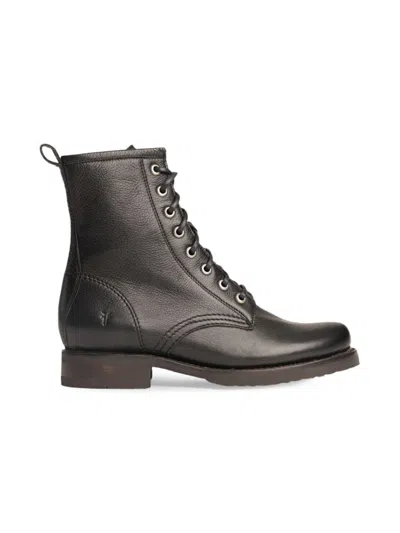 Frye Women's Veronica Combat Leather Boots In Black