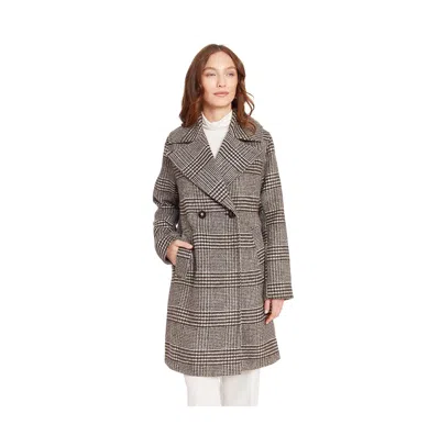 Frye Women's Whitney Classic Herringbone Coat In Brown Plaid