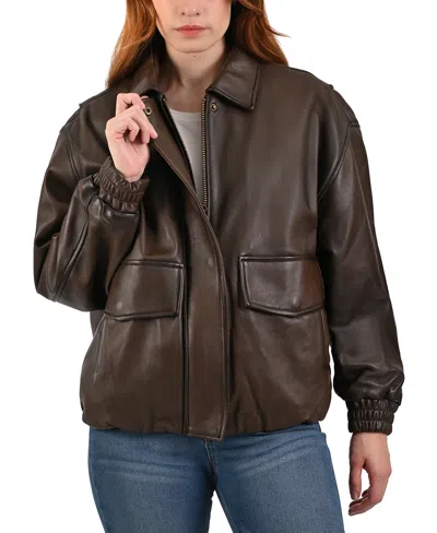Frye Women´s Lamb Leather Jacket In Brown
