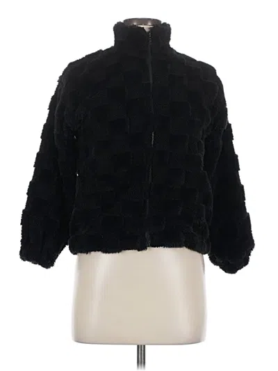 Pre-owned Frz Faux Fur Jacket In Black